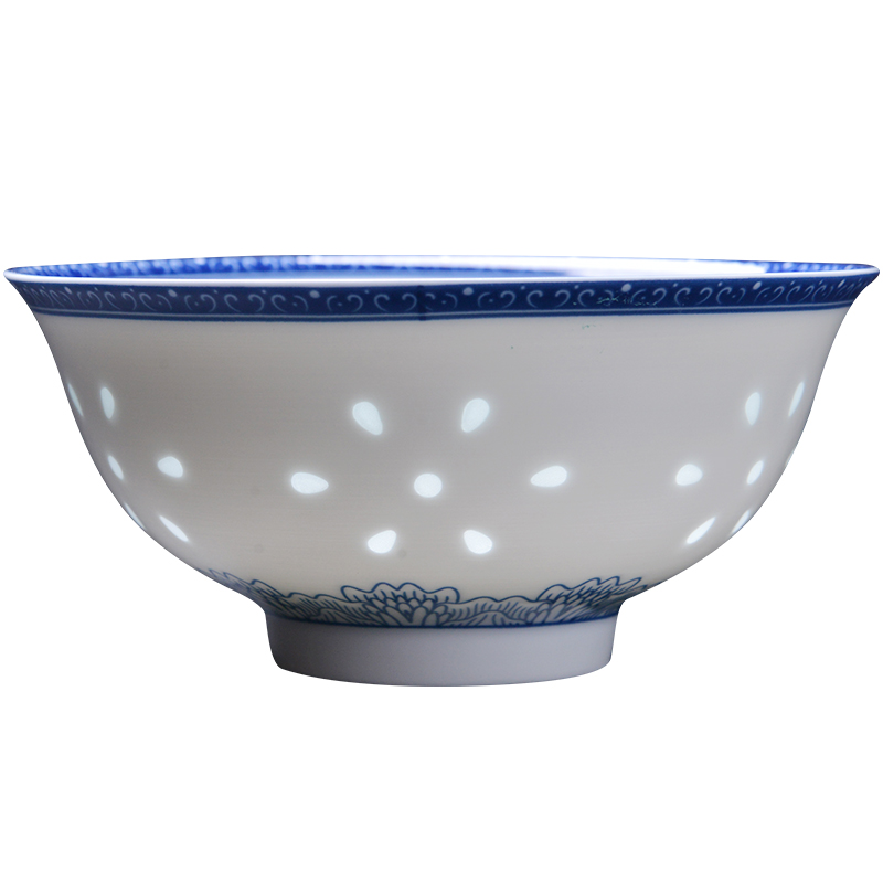 Ancient town jingdezhen ceramic tableware Chinese bowl bulk, exquisite home eat rice bowl porcelain bowls. A single