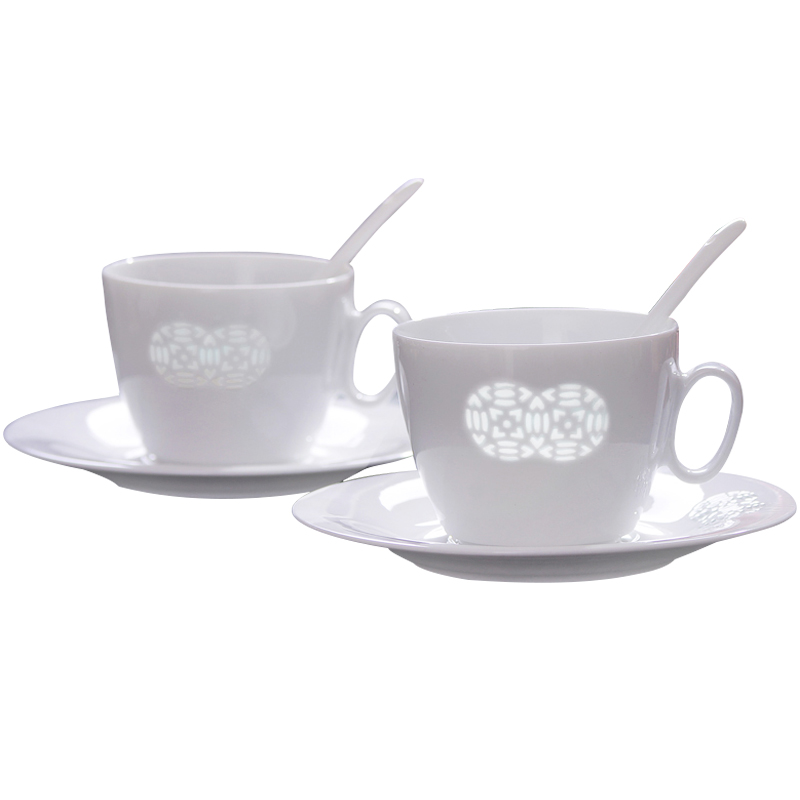 The ancient town of jingdezhen ceramic tea set tea cup to send a coffee cup set small cup of milk tea cup home kit customization