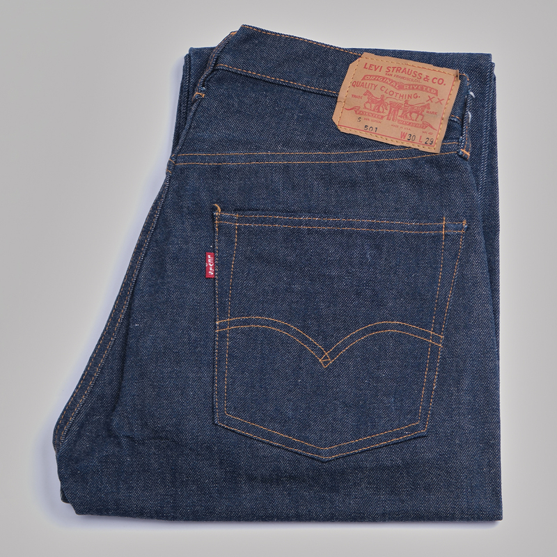 Levi Levi's 501 American-Made First-Year 2Nd Factory 68-69 Big E Red Flag Selvedge High-Waisted Straight-Leg Original Color Jeans