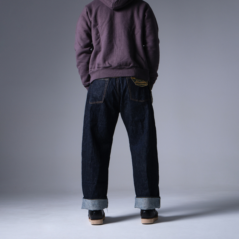 Sugar Cane Sc42025 In-Stock Copper Button Ultra-High Waist Wide-Leg Pants Vintage Original Color Jeans