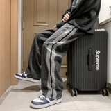 Джинсы, штаны, европейский стиль, оверсайз, свободный крой