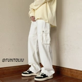 Ретро джинсы, сексуальные штаны, в американском стиле, изысканный стиль, свободный прямой крой