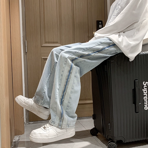 Джинсы, штаны, европейский стиль, оверсайз, свободный крой