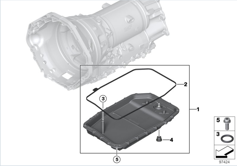 Suitable for BMW 6HP19Z E90E92E93E60E66F02E83E71 transmission oil pan gearbox filter element