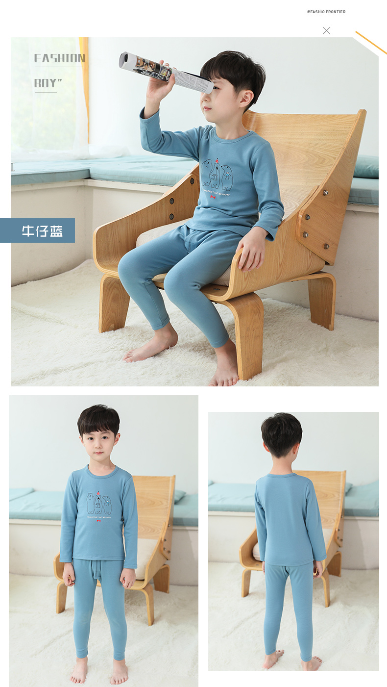 Bộ đồ ngủ trẻ em cho bé trai mặc quần áo mùa xuân và mùa thu trong quần lót trẻ em đáy lớn 2018 mới thủy triều 3-11 tuổi đầm trẻ em cao cấp