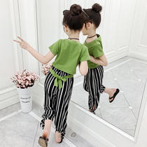 Girls summer short sleeve 2021 New Korean version of slim foreign style shirt girl Net red T-shirt summer wear Joker