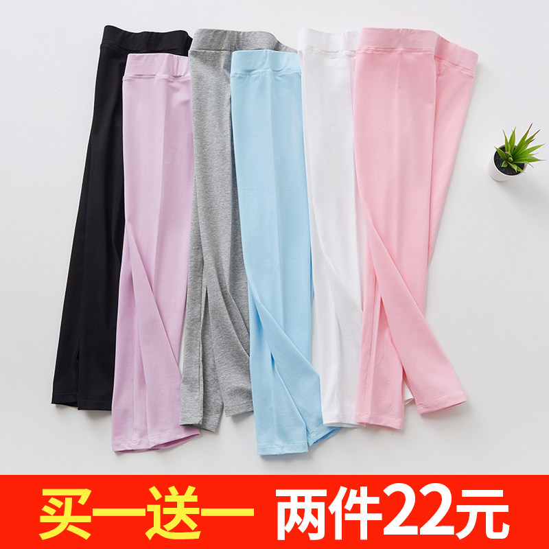 Girl Pants 2022 New Children Spring Autumn Style White Female Baby Spring Autumn Clothing Pure Cotton Inner Lap Pants Thin outside wearing