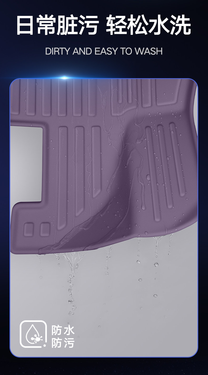 Suitable for 26 models of Xiaomi SU7, complete set of car interior accessories, TPE full-coverage floor mats, SU7 modification parts