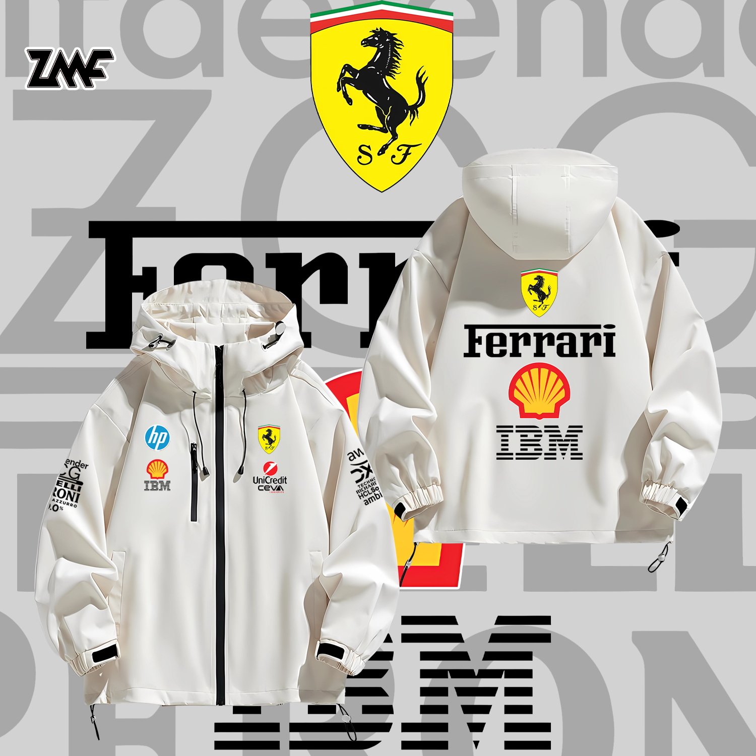 Гоночный костюм Leclerc f1 для Ferrari в том же стиле, куртка ветрозащитная куртка, мужская осенняя куртка Изображение 1
