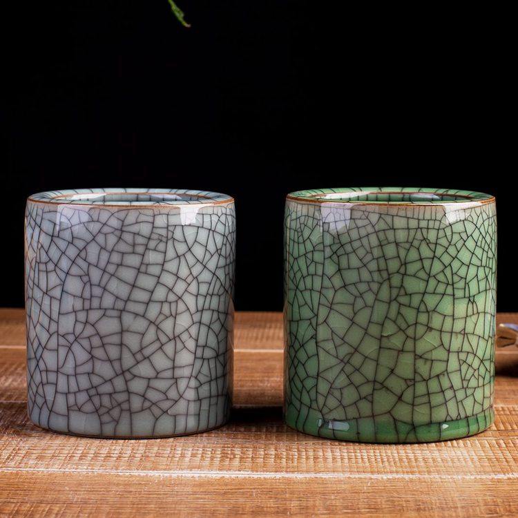 Jingdezhen Thickening Cupping and cupping for home Qinghua Ceramics Pen Holder Office Wenfang Supplies Release Brush Student Book House