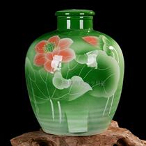 Home Jingdezhen Ceramic wine altar Wine Wine Bottle Sealed Wine White Wine 50 Catty Water Vat Wine Vat with tap