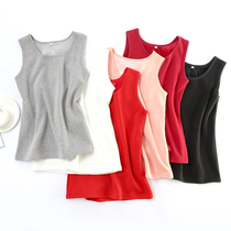 Autumn and winter plus velvet warm vest composite fabric simple winter wear waistcoat loose size middle-aged mother Female