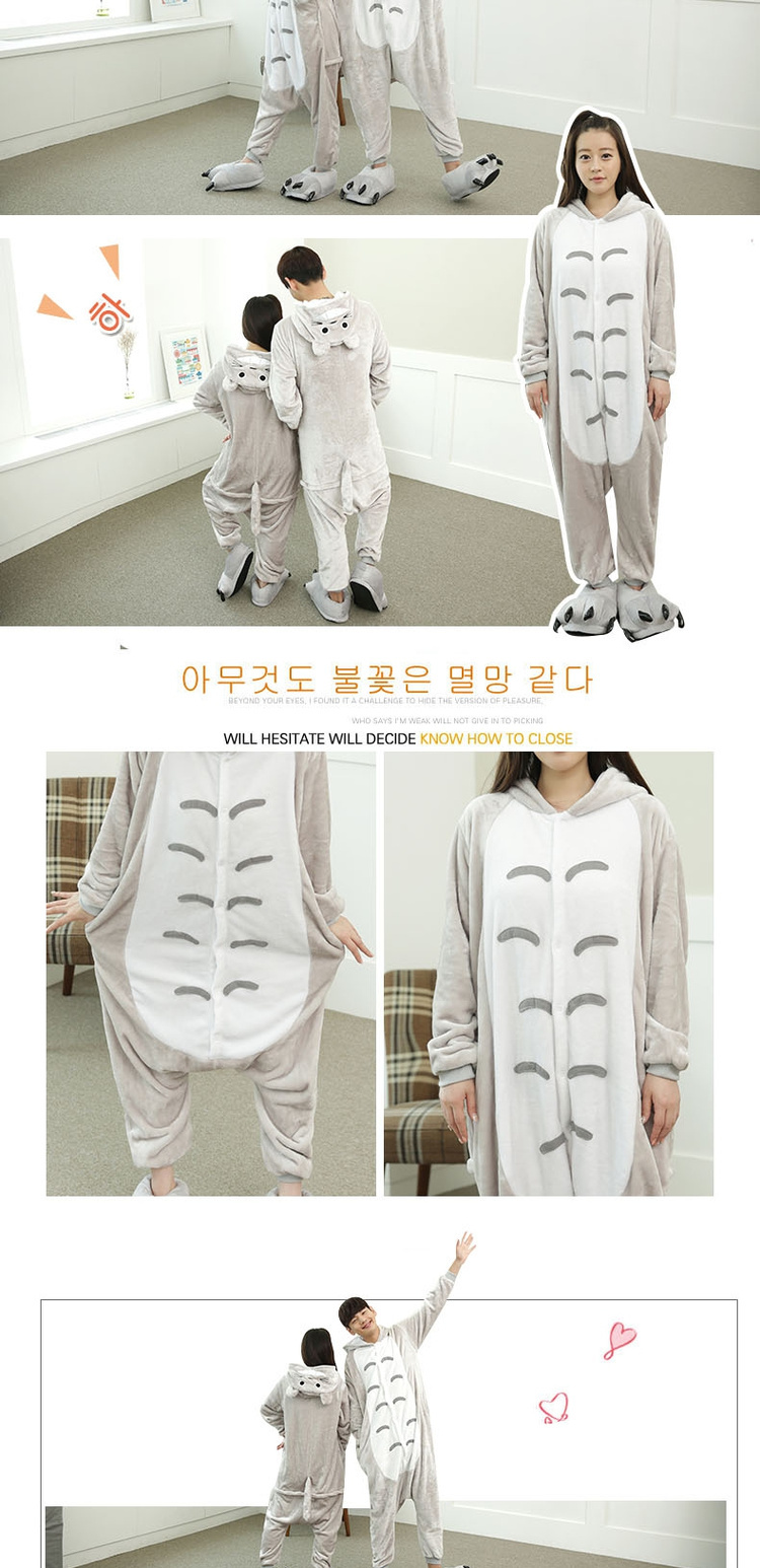 Bộ đồ ngủ Chinchilla Winter Siamese Cartoon Plush Women Set Flannel Men Làm dày lông cừu Coral Dễ thương Hàn Quốc Ngọt ngào bộ mặc nhà nam trung niên