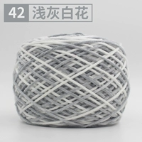 42 светло -серо -белый дозировка шарфа для серого и белого цветочного шарфа+кожаная метка