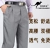 Quần linen mùa hè nam trung niên đôi quần xếp li cao eo sâu lỏng lẻo quần nóng nam quần phù hợp với quần mỏng - Suit phù hợp quần vải nam Suit phù hợp