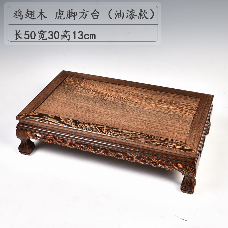 Hua limu miniascape of carve patterns or designs on woodwork annatto handicraft base base solid rectangular tank base wooden furnishing articles