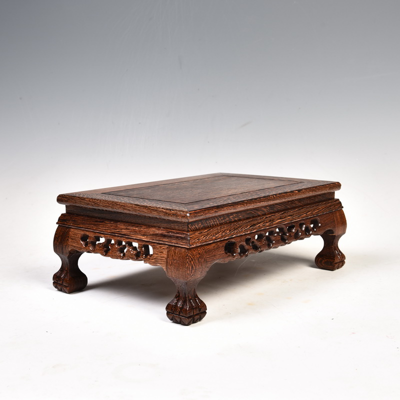 Hua limu miniascape of carve patterns or designs on woodwork annatto handicraft base base solid rectangular tank base wooden furnishing articles