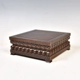 琴书侣 Эванвудская резьба Гуанейн Будда Статуя основание Лотос, квадратная основа, основание с твердым деревом с алмазом Луохан