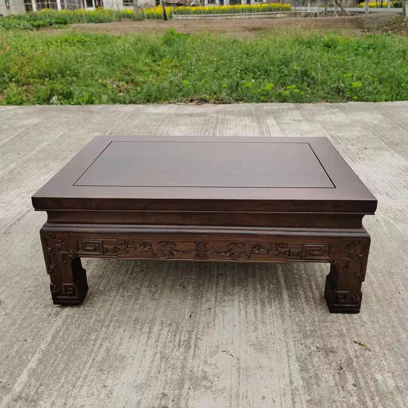 Pianology picking ebony small stone stone vases, flower POTS HangJi mahogany base solid wood rectangle furnishing articles base