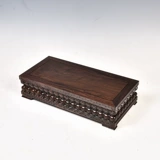 琴书侣 Эванвудская резьба Гуанейн Будда Статуя основание Лотос, квадратная основа, основание с твердым деревом с алмазом Луохан