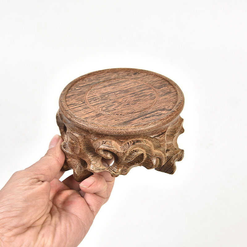 Pianology picking three - legged chicken wings woodcarving surround annatto handicraft furnishing articles stone carved wooden vase stone