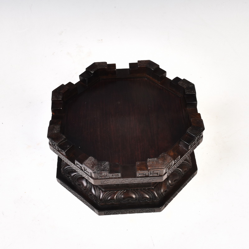 Redwood base for Buddha furnishing articles heightening anise wood stone lotus jade Buddha guanyin kong base