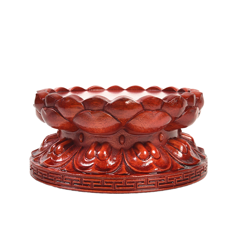 To worship the bodhisattva guanyin Buddha lotus base base base solid wood raised lotus home FoTai To pad