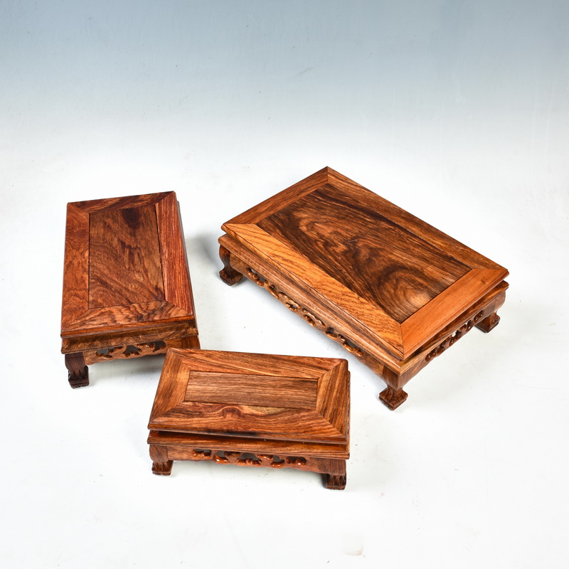 Hua limu miniascape of carve patterns or designs on woodwork annatto handicraft base base solid rectangular tank base wooden furnishing articles