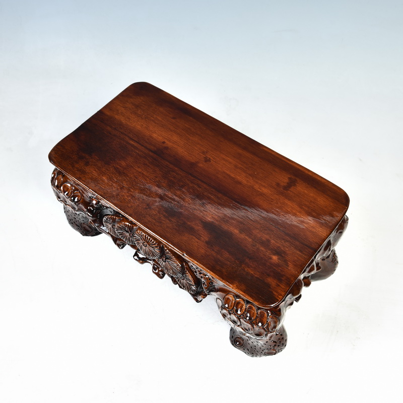 Samaras woodcarving songhua stone base solid rectangular flower miniascape base can be customized tea furnishing articles table