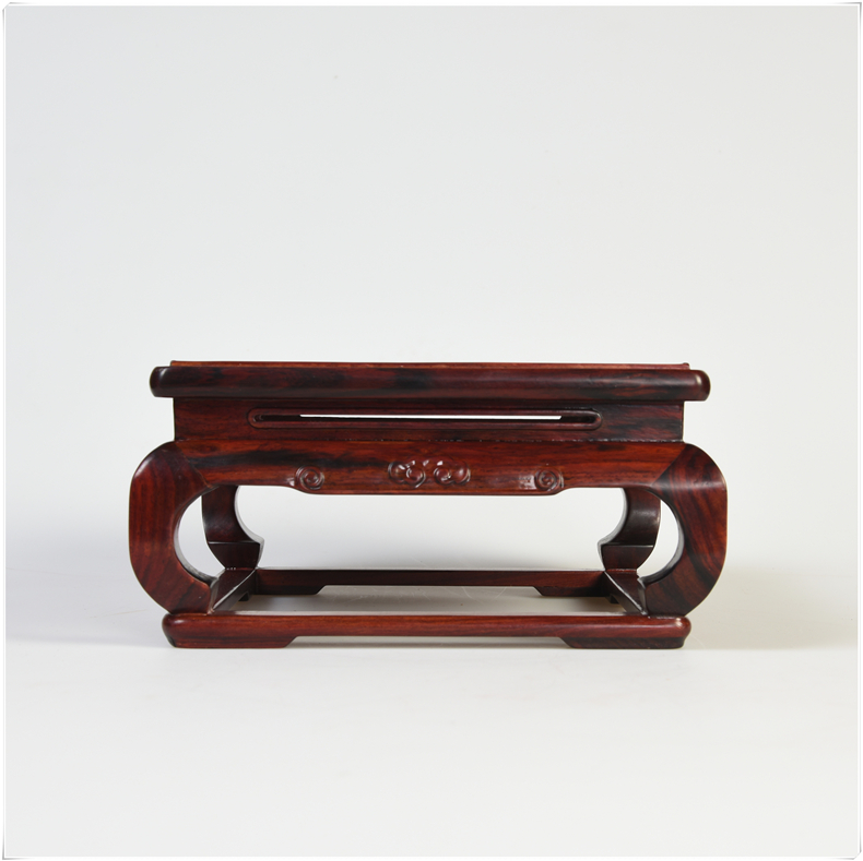 Pianology picking red mahogany acid branches treasure cage the glass base solid woodcarving figure of Buddha jade show cover box dust cover