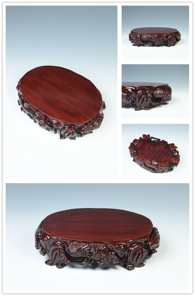 Stone base solid wood can be excavated wood gendiao flower miniascape base furnishing articles Stone base air base