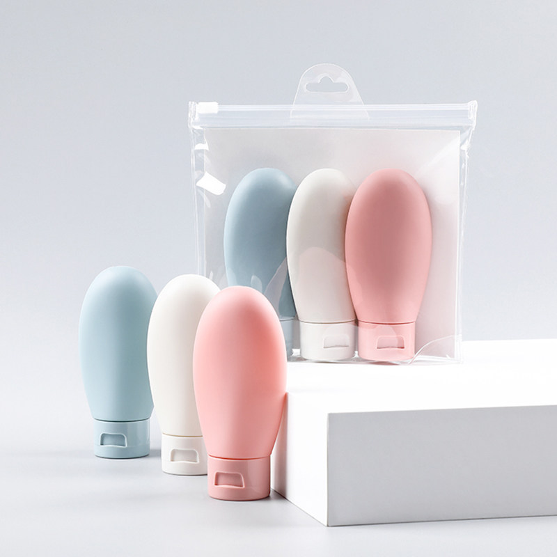 Travel sub-bottle hose squeeze empty bottle 60ml shampoo lotion shower gel cosmetic small bottle three-piece set