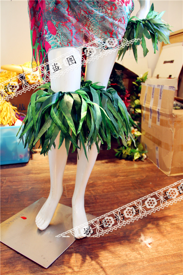 Hawaii Grass Skirts Dance Annual Conference Performance Costumes Adults Show Costumes Big Creek Original Wildlings Leafson Women's Walled Legs