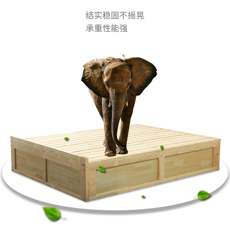 Giường gỗ nguyên khối cao cấp ngăn kéo giường thủy lực hiện đại đơn giản đôi kinh tế 1,8 m 1,5m lưu trữ giường lưu trữ - Giường giường gỗ 1m6