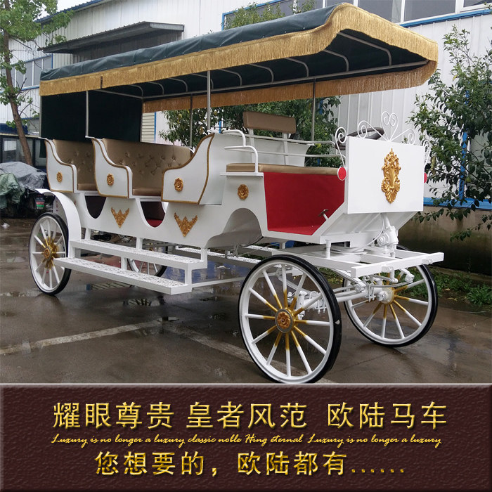 New products European-style sightseeing carriage Film and TV Props Wedding Scenic Scenic Area Hotel Reception Real Estate Outdoor Furnishing Electric