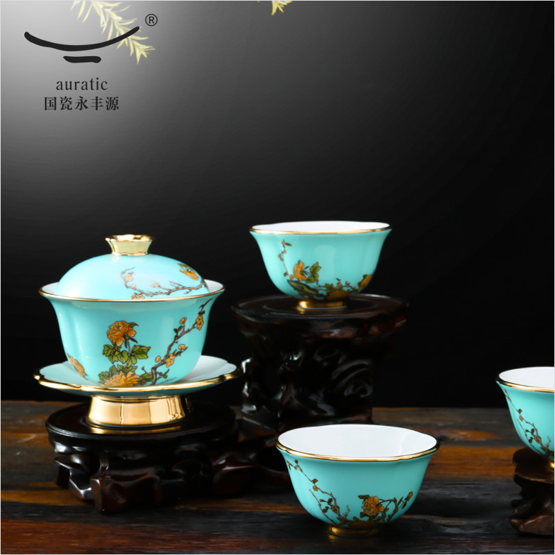 The porcelain Mrs Yongfeng source porcelain 7 Chinese wind ceramic cup head tea cup contracted household set tea service