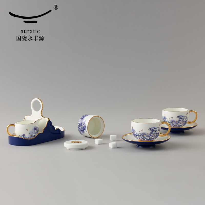 The porcelain Mr Yongfeng source porcelain sea pearl ceramic cups 8 head coffee cups and saucers suit milk sugar cylinder tray