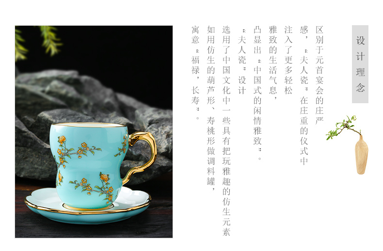 The porcelain Mrs Yongfeng source of new Chinese style, 280 ml mark disc ceramic cup of water glass cup couples