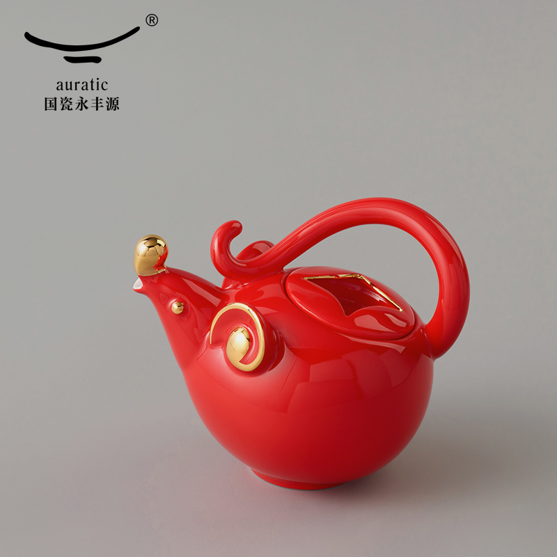 The porcelain yongfeng source auspicious year of The rat tea sets 6 head tea Spring Festival gifts ceramic art
