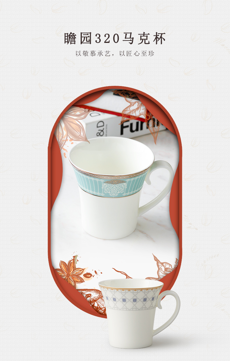 The porcelain yongfeng source deep yellow 320 creative glass coffee cup ceramic keller cup of cup 's office