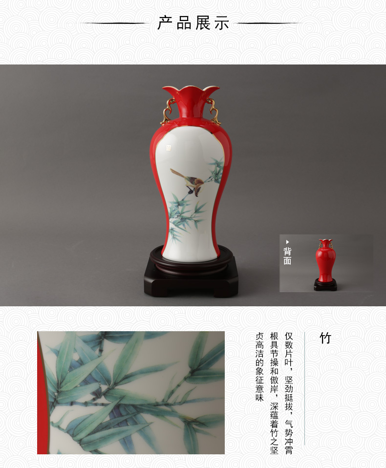 The porcelain yongfeng source precious bottle - bamboo flower arranging The sitting room of Chinese style furnishing articles decorate household gifts creative design