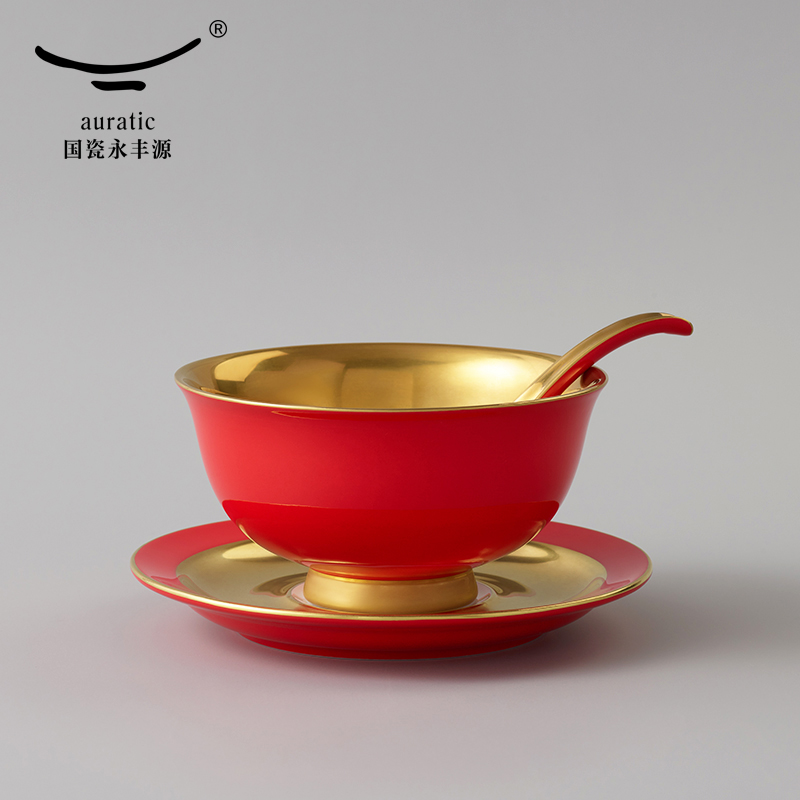 The porcelain yongfeng source 6 head ceramic bowl suit wufu iron rice bowl ferro, ShouXi wealth from The last come into a bowl