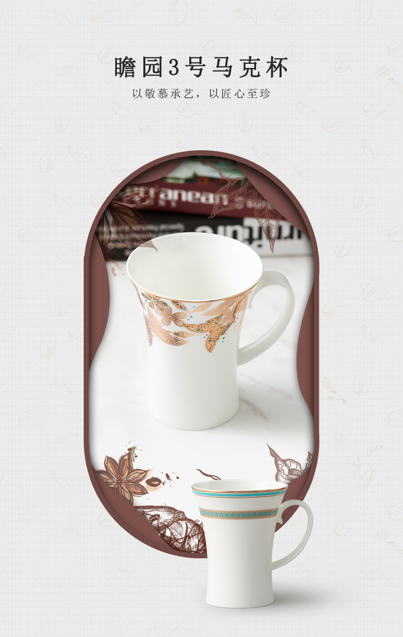 The porcelain yongfeng source deep yellow creative 3 glass ceramic keller of coffee cup single CPU type of CPU 's office