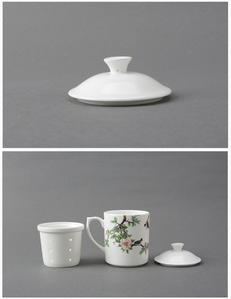 The porcelain yongfeng source spring appropriate qiao series filter every cup of tea with three - piece cup of tea every suit tea cups