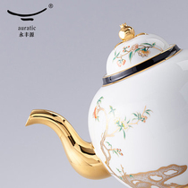 Mrs Yongfengyuan Porcelain Pomegranate Home 450ml Coffee Pot 750ml Teapot (Safe Package)