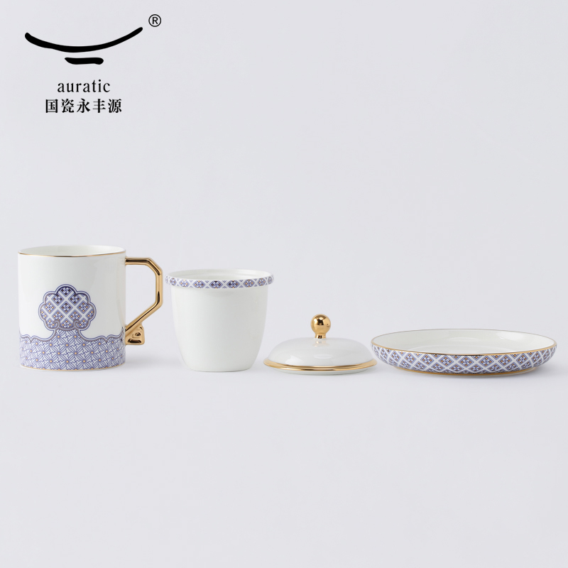 The porcelain yongfeng source Mr Jun of suit ceramic tea cups with cover) four mugs