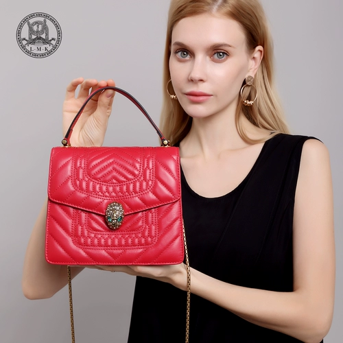 Красная универсальная кожаная сумка через плечо для невесты, премиум класс, из натуральной кожи