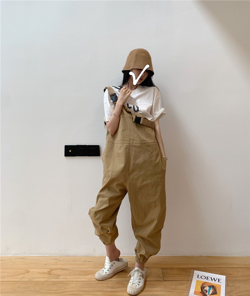 2022 - Summer 2022 - Virtue Designer BF Wind Net red strap pants tide - loose gas reduction workshop pants