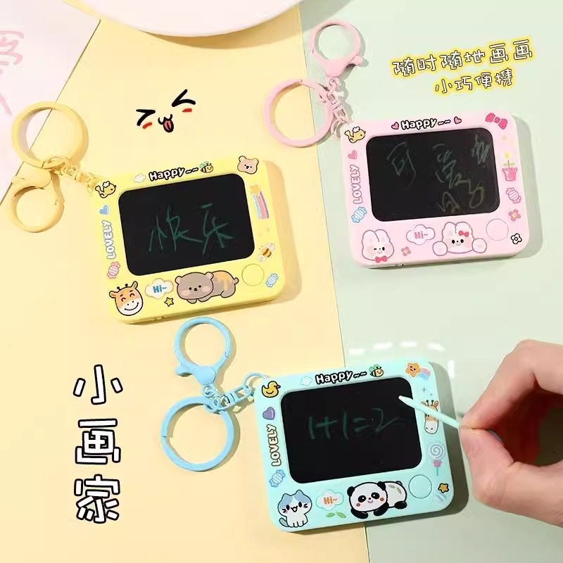 Mini Graffiti Drawing Board Keychain Kidsren's Lcd Erasable Baby Writing Board Toy School Bag Pendant Small Gift Mini Graffiti Drawing Board Keychain Kidsren's Lcd Erasable Baby Writing Board Toy School Bag Pendant Small Gift