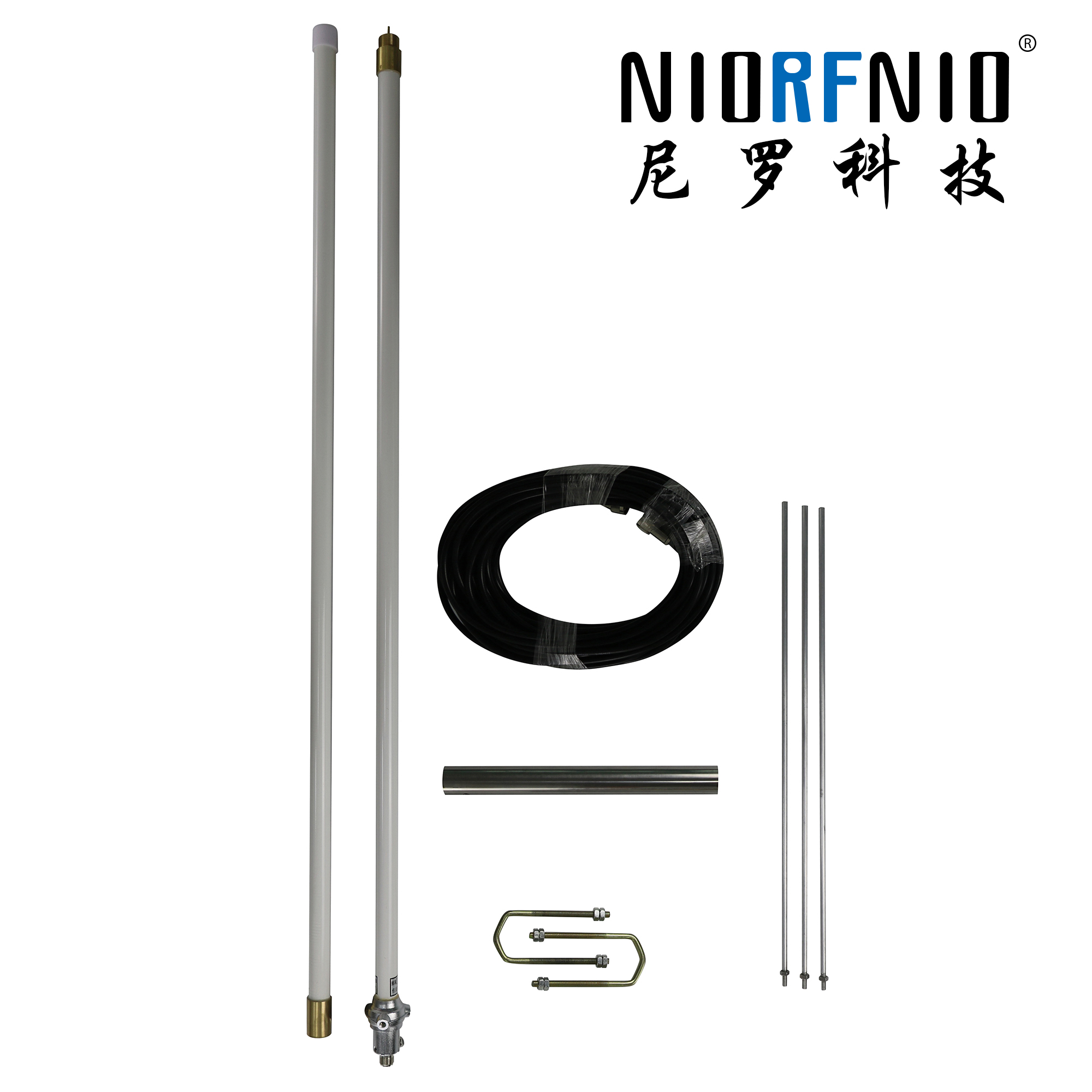 Niro 1 2 wavelength glass fiber high gain 8DB omnidirectional antenna 150W High power machine Village Tomb antenna